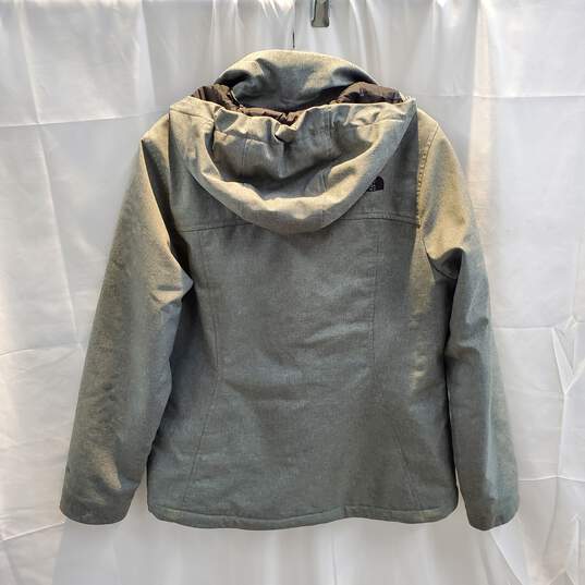 The North Face Windwall Gray Full Zip Hooded Jacket Women's Size L image number 2