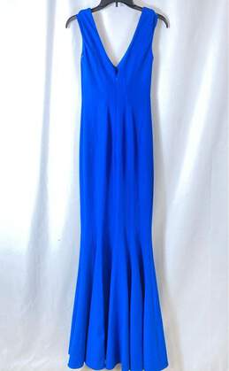 Zac Posen Women Blue V Neck Maxi Dress Sz 2 alternative image