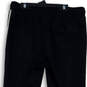 Mens Black Striped Elastic Waist Drawstring Straight Leg Sweatpants Size L image number 4