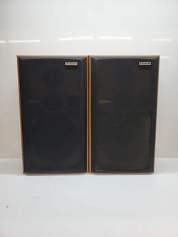 Set of 2 Vintage Pioneer CS-G204 Wood Floor Speakers Untested