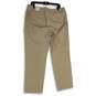 NWT Womens Khaki Flat Front Ultimate Fit Straight Leg Ankle Pants Size 2.5 S image number 2