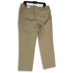 NWT Womens Khaki Flat Front Ultimate Fit Straight Leg Ankle Pants Size 2.5 S alternative image