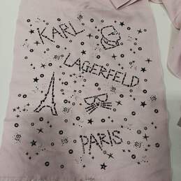 Karl Lagerfeld Paris Pink Polyester Scarf alternative image