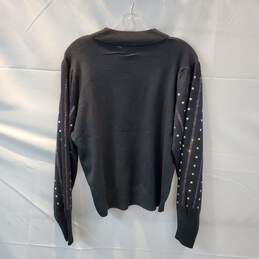 Carmen Marc Valvo Black Long Sleeve Pullover Sweater NWT Size XL alternative image