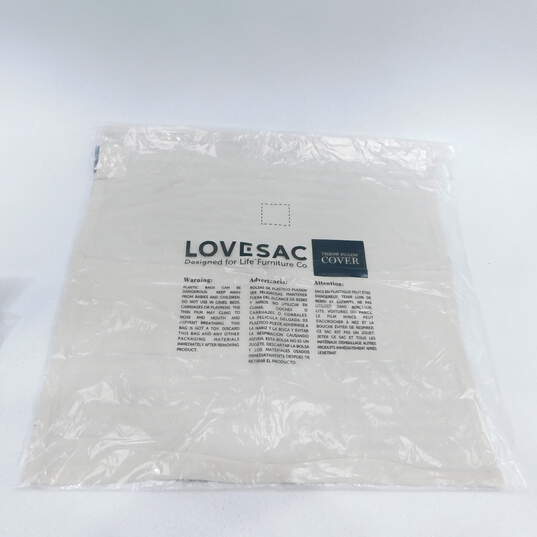 2 Sealed Lovesac 24x24 Pillow Covers Neutral Loom Weave image number 3