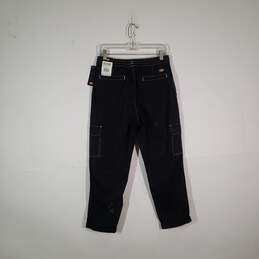NWT Womens Slash Pockets Straight Leg Drawstring Waist Cargo Pants Size Small alternative image