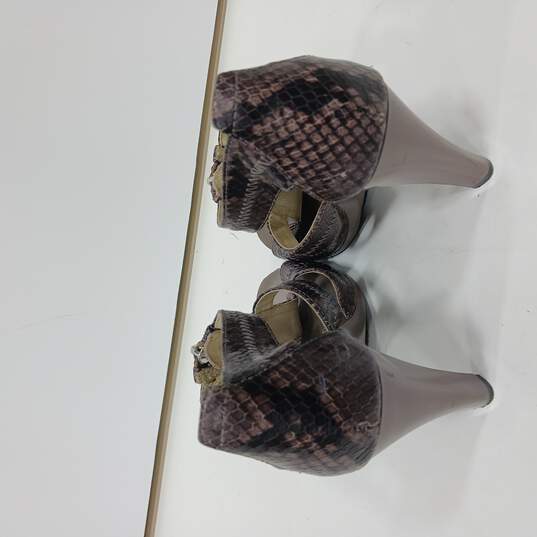 Michael Kors Reptile Peep Toe Heels Women's Size 6M image number 3