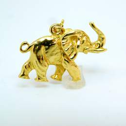 14k Yellow Gold Elephant Charm 2.7g alternative image