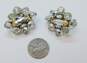Vintage Vendome Crystal Gold Tone Clip On Earrings 20.0g image number 3