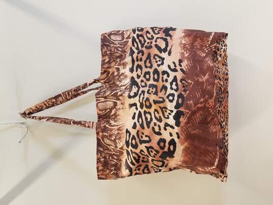 SHARIF Leopard Print Nylon Large Shopper Tote Bag image number 6