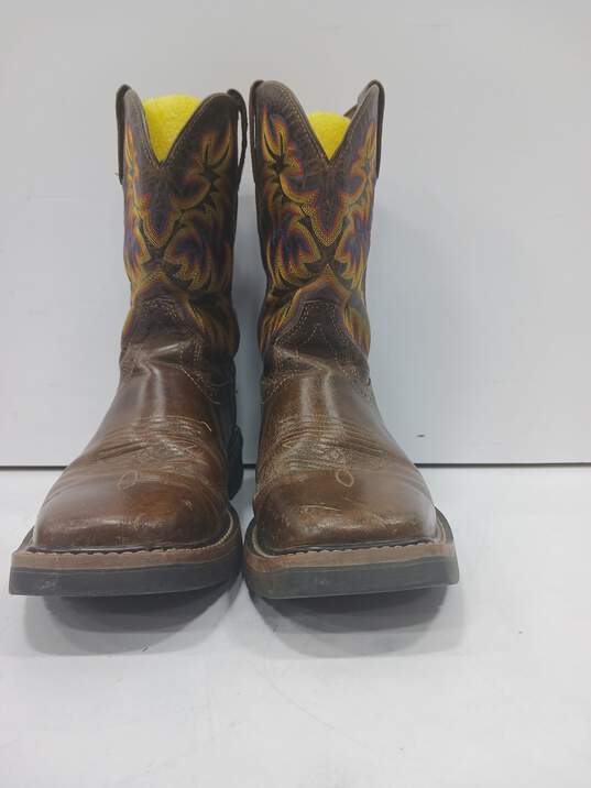 Justin Women's Brown Leather Boots Size 9 image number 1
