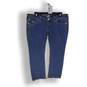 Womens Blue Mid Rise Coin Pocket Straight Leg Button Denim Jeans Size Large image number 4