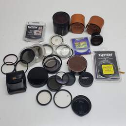 Vintage Specialty Camera Lens Filters Hoods & Cases - 2.8lb Lot