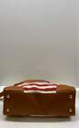 Michael Kors Hamilton Red Striped Padlock Canvas Leather Shoulder Tote Bag image number 3