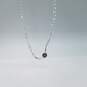 Sterling Silver Faceted Crystal & Metal Graduated Bead Square Link 22 1/2 Inch Necklace 41.5g image number 3