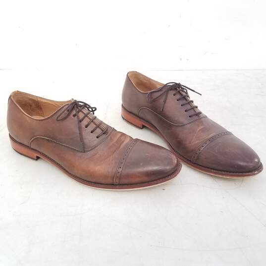 Warfield & Grand Brown Leather Oxford Shoes Sz 11 image number 1