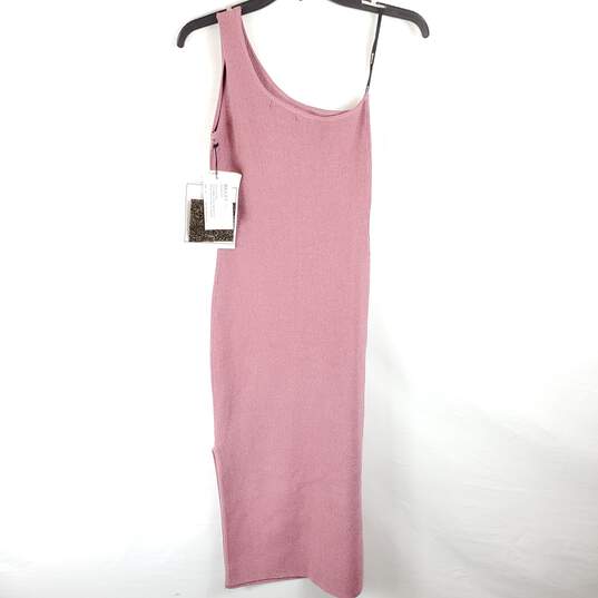 Bailey Women Pink One Shoulder Sweater Dress XS NWT image number 4