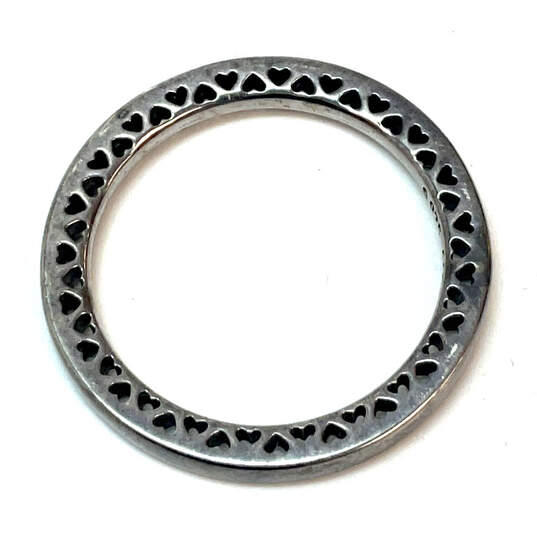 Designer Pandora S925 ALE 54 Sterling Silver Heart Engraved Band Ring image number 2