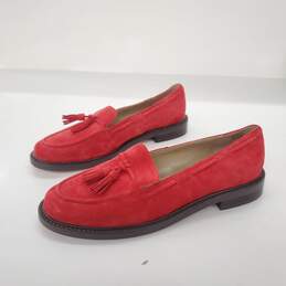 Ann Taylor Jubilee Red Suede Loafers Women's Size 7.5M