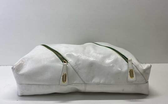 Goldenbleu White Patent Leather Shoulder Tote Bag image number 3