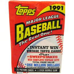 1991 Unopened Topps Baseball Card Wax Packs