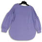 NWT Womens Blue Round Neck Long Sleeve H--Low Hem Pullover Sweatshirt Sz S image number 2