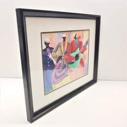 Ivey Hayes - African American Abstract Jazz Players - SATURDAY NIGHT TRIO - Print 1980s alternative image