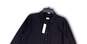 NWT Womens Black Long Sleeve Spread Collar Pocket Button-Up Shirt Size 2 image number 3