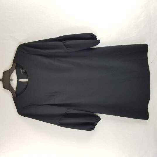 Ann Taylor Women Black Long Sleeve Midi Dress 0P NWT image number 1