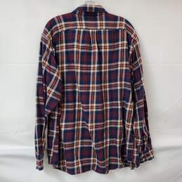 C.C. Filson Co. Cotton Red Navy Plaid LS Button Up Shirt Men's XL alternative image