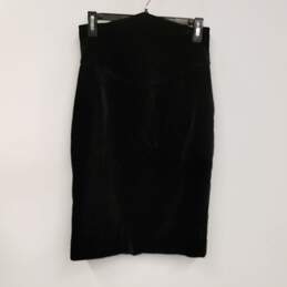 Vintage Womens Black Flat Front Back Zip Straight & Pencil Skirt Size 38 alternative image