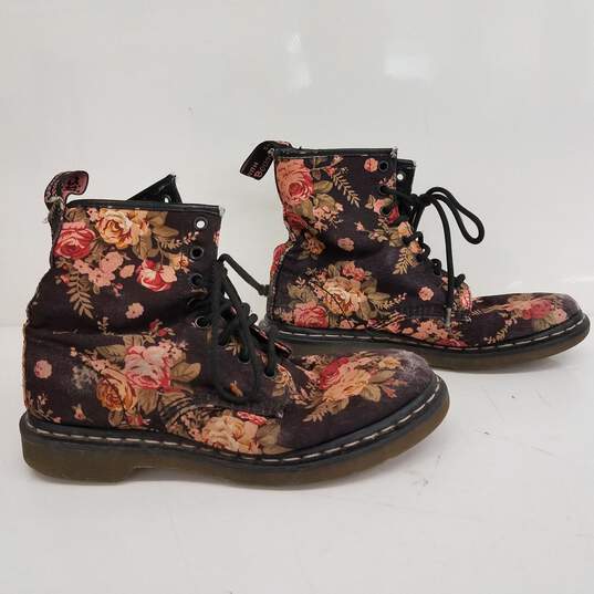Dr. Martens Floral Canvas Boots Size 8 image number 4