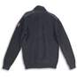 NWT Mens Black Knitted Mock Neck Flap Pocket Full-Zip Sweater Size XXXL image number 2