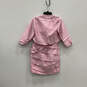 Womens Pink Embroidery 3/4 Sleeve Jacket And Mini Dress Two Piece Set Sz 4 image number 2