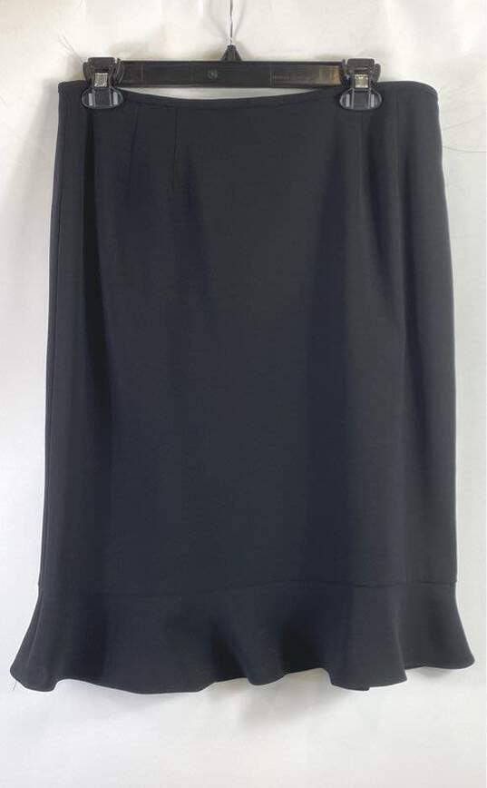 Kasper Women Black Ruffle 2Pc Set Skirt Suit Sz 10P image number 9
