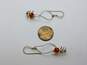 Artisan 925 Wire Wrap Amber Beaded Drop Earrings image number 4