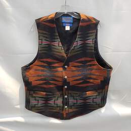 Pendleton High Grade Western Wear Wool Blend Button Up Vest Size XL