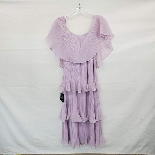 Lulus Lavender Purple Tiered Pleated Midi Dress WM Size M NWT image number 2