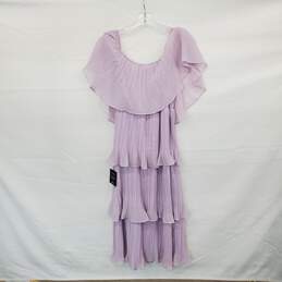 Lulus Lavender Purple Tiered Pleated Midi Dress WM Size M NWT alternative image