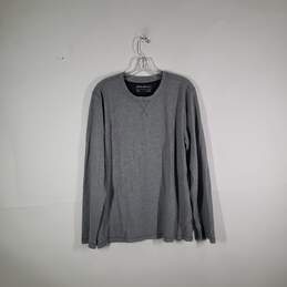 Mens Knitted Crew Neck Long Sleeve Pullover T-Shirt Size Large