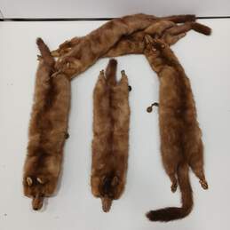 Bundle of 5 Whole Body Mink Fur Stole/Wrap