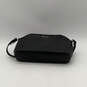 Womens Black Leather Inner Pocket Adjustable Strap Zipper Crossbody Bag image number 3