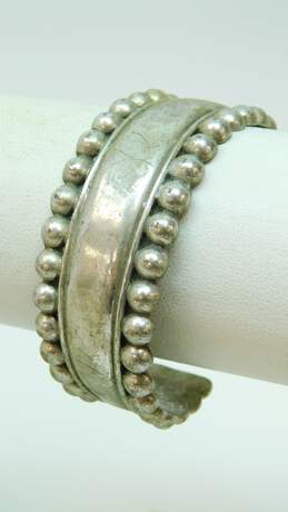 Mexican Modernist 925 Sterling Silver Cuff Bracelet 28.7g