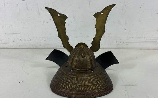 Cast Metal Vintage Samurai Warriors Replica Helmet image number 4