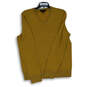 Womens Mustard Yellow Long Sleeve V-Neck Pullover Sweater Size Large image number 1