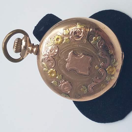 Vintage Elgin Gold Filled Wind-Up Pocket Watch image number 2