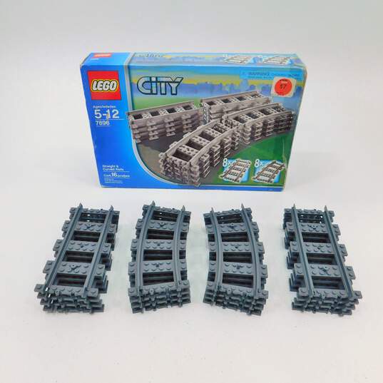 Buy the LEGO City Train Tracks 7896 Straight and Rails GoodwillFinds