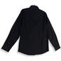 NWT Mens Black Speckled Long Sleeve Collared Button-Up Shirt Size Medium image number 2