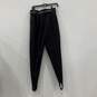 Postcard Womens Black Belted Zipper Pocket Flat Front Dress Pants Size 12 image number 2