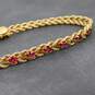 Vintage 14K Yellow Gold Ruby Double Rope Chain Bracelet 11.5g image number 1